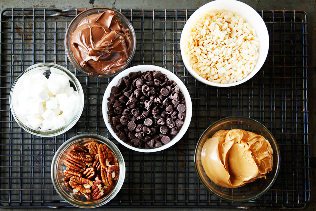 Tasty Kitchen Blog: Rocky Road Rice Krispie Treats. Guest post by Alice Currah of Savory Sweet Life, recipe submitted by TK members Chrissy and Lauren of From the Yellow Kitchen.