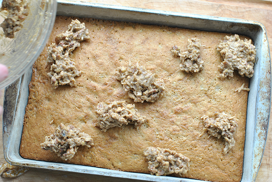 Tasty Kitchen Blog: Old Fashioned Oatmeal Cake with Broiled Topping. Guest post by Maggy Keet of Three Many Cooks, recipe submitted by TK member Brandi (dbnelson).
