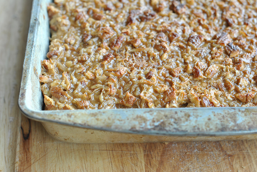 Tasty Kitchen Blog: Old Fashioned Oatmeal Cake with Broiled Topping. Guest post by Maggy Keet of Three Many Cooks, recipe submitted by TK member Brandi (dbnelson).