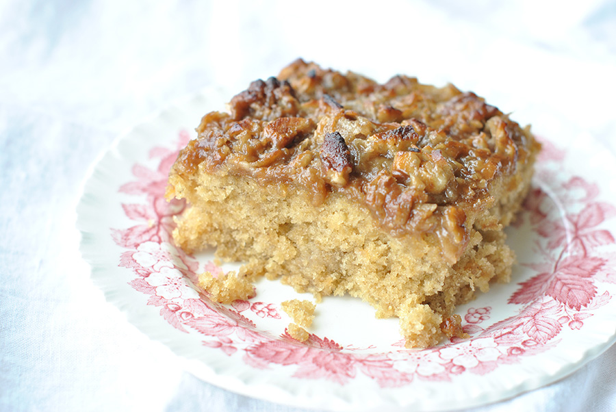 Tasty Kitchen Blog: Old Fashioned Oatmeal Cake with Broiled Topping. Guest post by Maggy Keet of Three Many Cooks, recipe submitted by TK member Brandi (dbnelson).