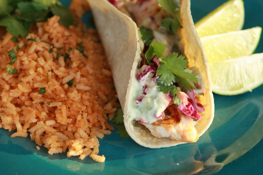 Tasty Kitchen Blog: Spicy Grilled Fish Tacos. Guest post by Calli Taylor of Make It Do, recipe submitted by TK member John Dawson of Patio Daddio BBQ.