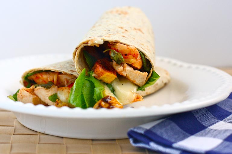 Tasty Kitchen Blog: BBQ Chicken, Brie and Plantain Wraps. Guest post by Jenna Weber of Eat, Live, Run; recipe submitted by TK member Tina of My Life as a Mrs.