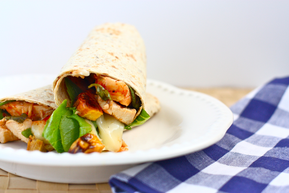 Tasty Kitchen Blog: BBQ Chicken, Brie and Plantain Wraps. Guest post by Jenna Weber of Eat, Live, Run; recipe submitted by TK member Tina of My Life as a Mrs.