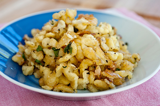 Tasty Kitchen Blog: Homemade Spaetzle. Guest post by Georgia Pellegrini, recipe submitted by TK member Candi of All Day Night.