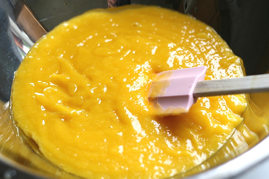 Tasty Kitchen Blog: Frozen Mango Yogurt. Guest post by Natalie Perry of Perry's Plate, recipe submitted by TK member Lauren of Healthy Food for Living.