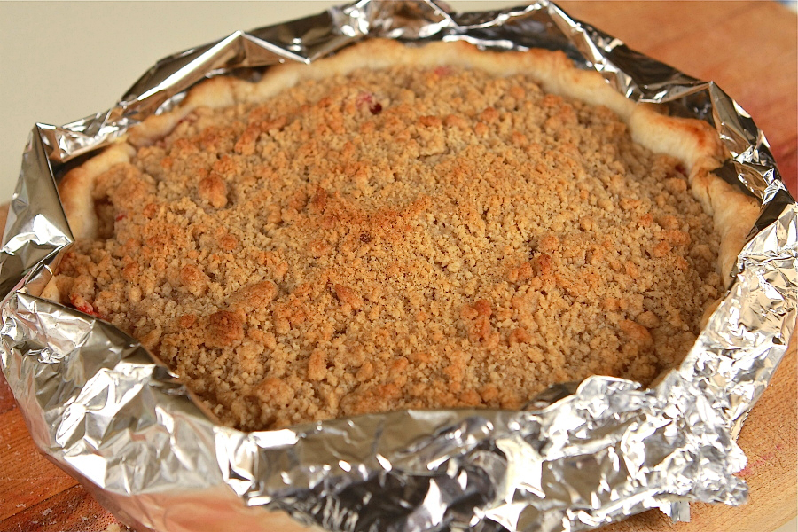 Tasty Kitchen Blog: Strawberry Rhubarb Pie with Streusel Topping. Guest post by Calli Taylor of Make It Do, recipe submitted by TK member Mel of Mel's Kitchen Cafe.