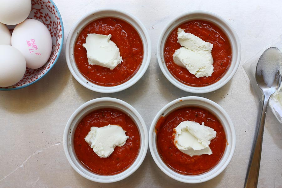 Tasty Kitchen Blog: Baked Eggs in Spicy Tomato Sauce. Guest post by Adrianna Adarme of A Cozy Kitchen, recipe submitted by TK member Erica of Apricosa.