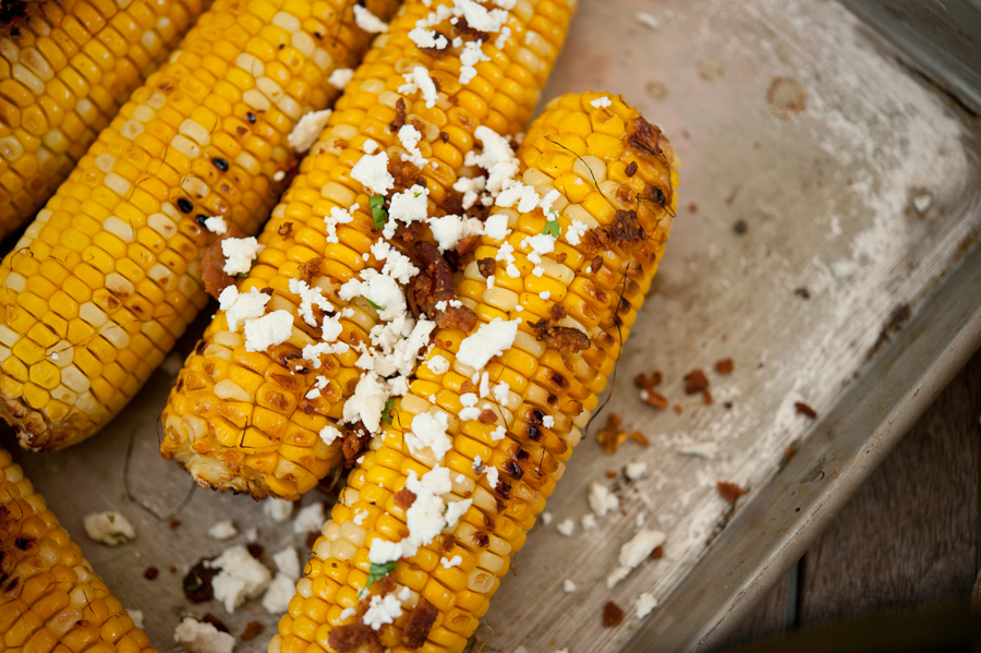 Tasty Kitchen Blog Grilled Corn with Bacon Butter & Cotija Cheese. Guest post by Georgia Pellegrini, recipe submitted by TK member Jessica Merchant of How Sweet It Is.