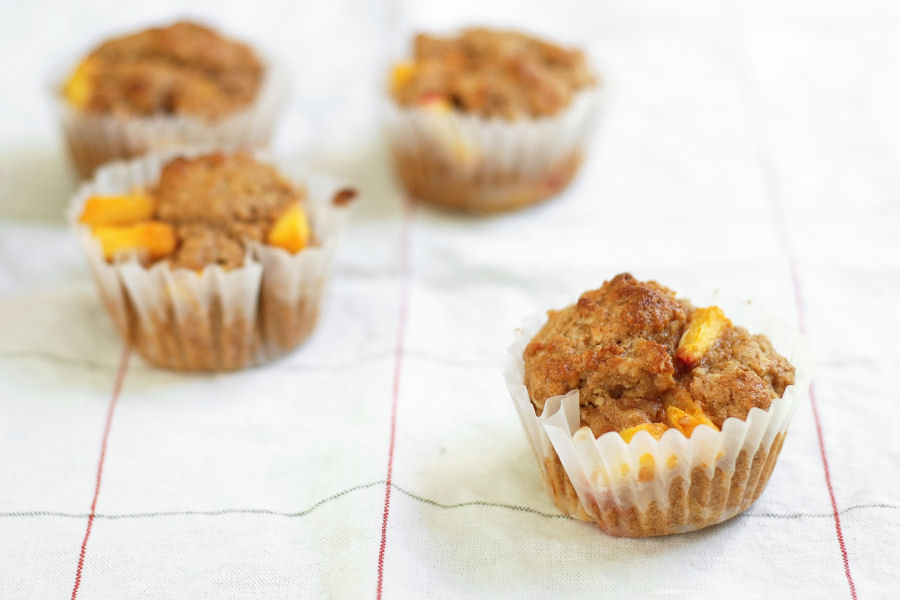 Tasty Kitchen Blog Peachy-keen Muffins. Guest post by Erica Kastner of Cooking for Seven, recipe submitted by TK member Karalie.