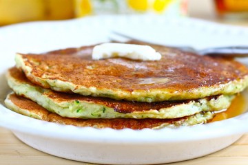 Tasty Kitchen Blog Sweet Zucchini Pancakes. Guest post by Jenna Weber of Eat, Live, Run; recipe submitted by TK member Lindsay of Pinch of Yum.
