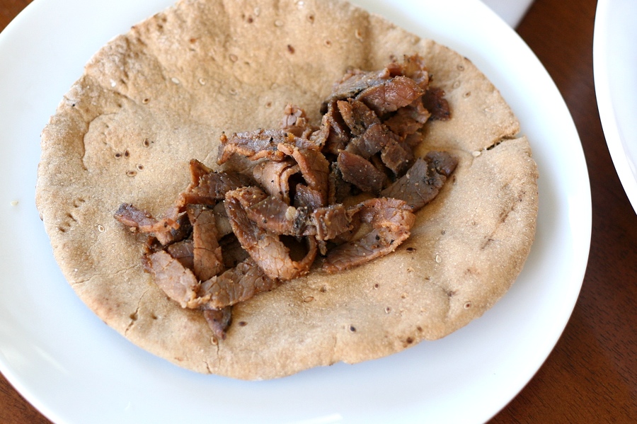 Tasty Kitchen Blog: Easy and Fast Greek Gyros. Guest post by Natalie Perry of Perry's Plate, recipe submitted by TK member Whitney Stephens (misswhit85).