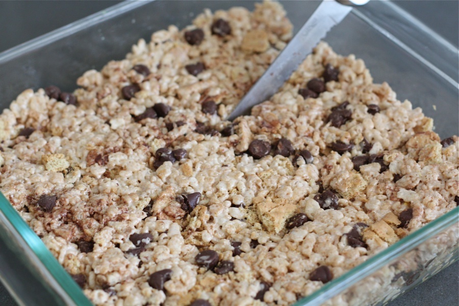 Tasty Kitchen Blog S'more Rice Krispie Squares. Guest post by Maria Lichty of Two Peas and Their Pod, recipe submitted by TK member Hannah Jeffries of City Baked.