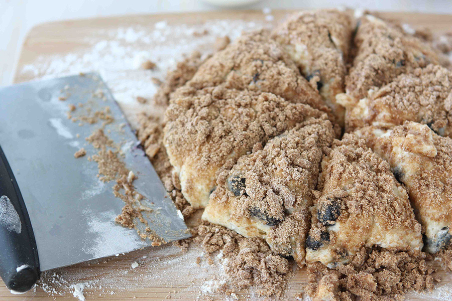 Tasty Kitchen Blog: Blueberry Strudel Scones. Guest post by Dara Michalski of Cookin' Canuck, recipe submitted by TK member Katrin (ppkongacooks) of Running with the Devil(ed) Eggs.