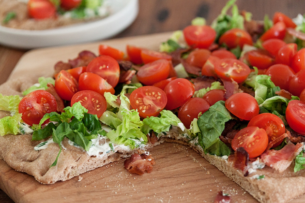 Tasty Kitchen Blog: BLT Pizza. Guest post by Gaby Dalkin of What's Gaby Cooking, recipe submitted by TK member Ramona of Curry and Comfort.