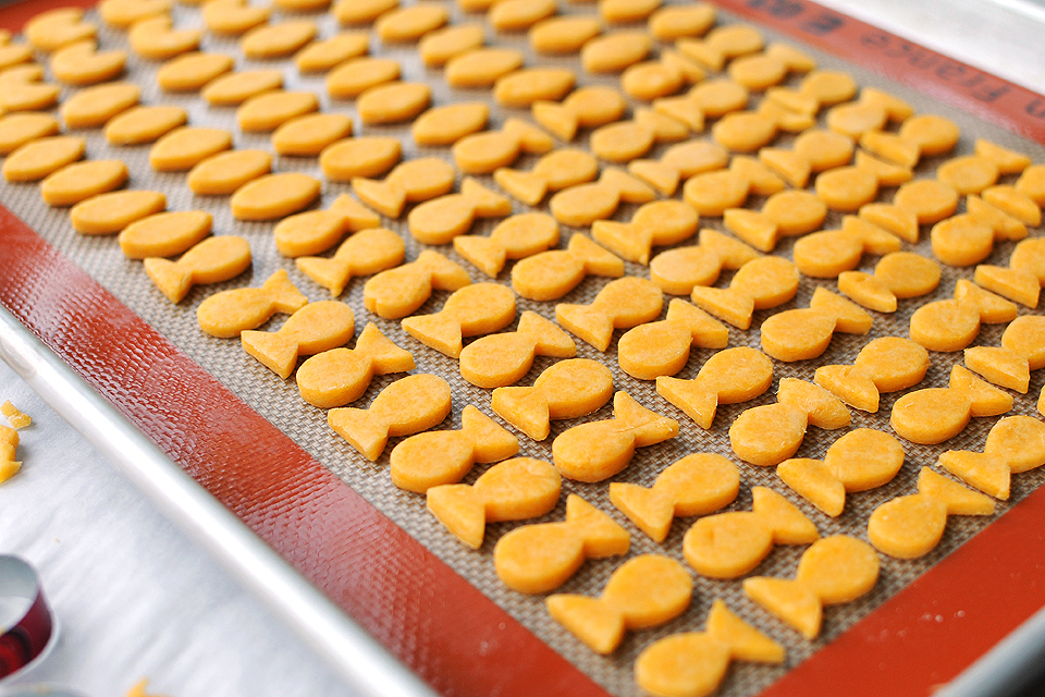 Tasty Kitchen Blog: Homemade Goldfish Crackers. Guest post by Amy Johnson of She Wears Many Hats, recipe submitted by TK member Erin of Dinners, Dishes and Desserts.