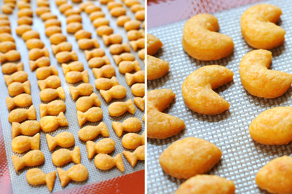 Tasty Kitchen Blog: Homemade Goldfish Crackers. Guest post by Amy Johnson of She Wears Many Hats, recipe submitted by TK member Erin of Dinners, Dishes and Desserts.
