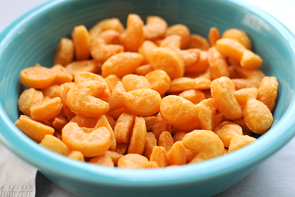 Tasty Kitchen Blog: Homemade Goldfish Crackers. Guest post by Amy Johnson of She Wears Many Hats, recipe submitted by TK member Erin of Dinners, Dishes and Desserts.