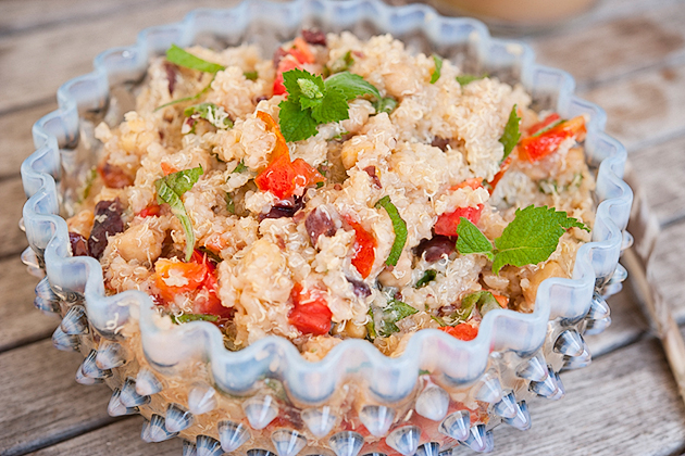 Tasty Kitchen Blog: Quinoa Salad with Chickpeas, Kalamata Olives & Mint. Guest post by Georgia Pellegrini, recipe submitted by TK member Dara Michalski of Cookin' Canuck.