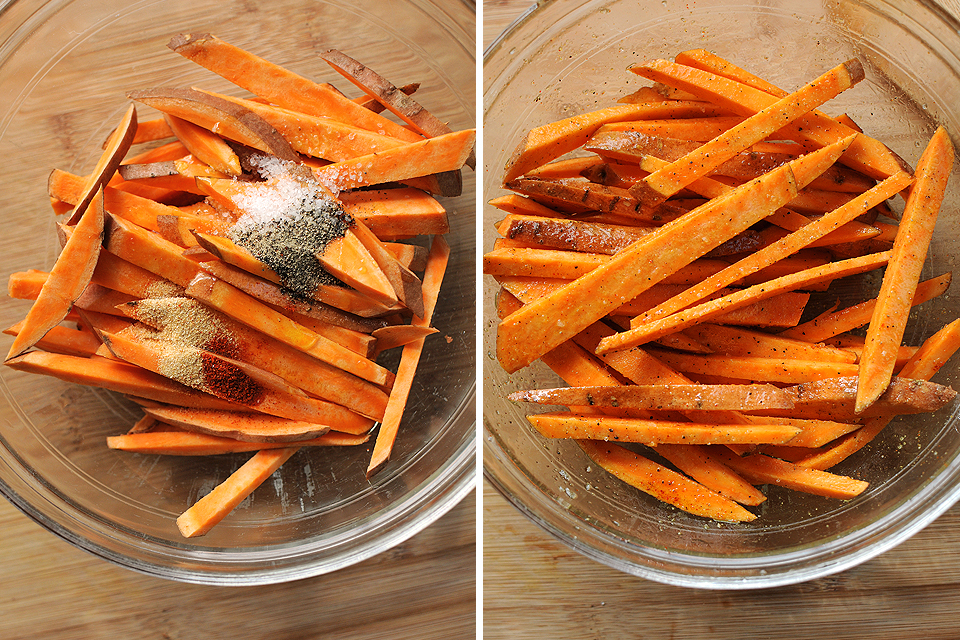 Tasty Kitchen Blog: Baked Sweet Potato Fries. Guest post by Amy Johnson of She Wears Many Hats, recipe submitted by TK member Caitlin (maude10).