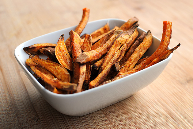Tasty Kitchen Blog: Baked Sweet Potato Fries. Guest post by Amy Johnson of She Wears Many Hats, recipe submitted by TK member Caitlin (maude10).