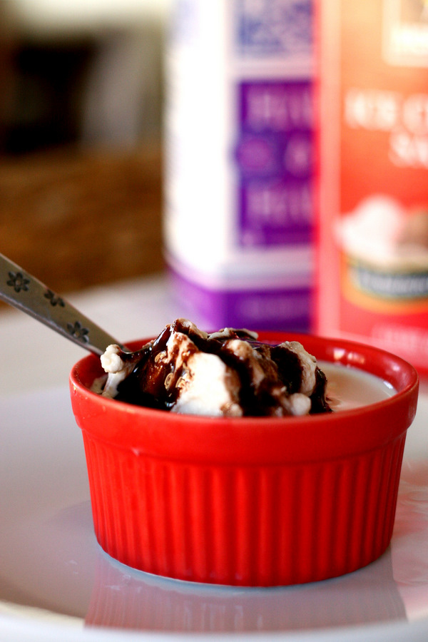 Ice cream in a bag with sweetened condensed milk sale