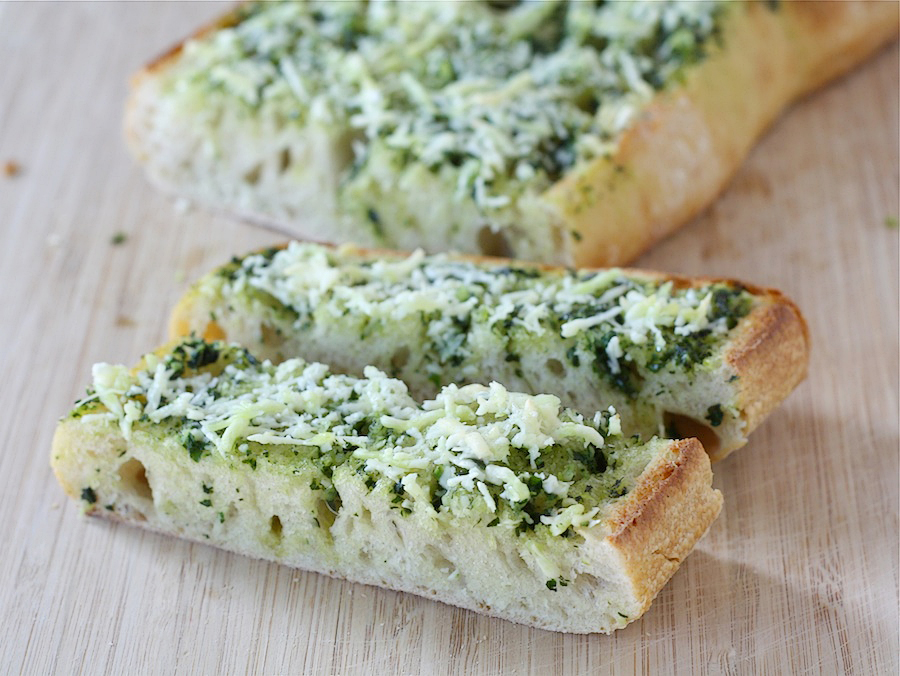 Tasty Kitchen Blog: Basil Butter Garlic Bread. Guest post by Maria Lichty of Two Peas and Their Pod, recipe submitted by TK member Jenna (kitchenlovenest) of Jenna's Everything Blog.