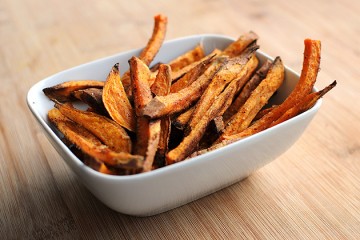 Tasty Kitchen Blog: Baked Sweet Potato Fries. Guest post by Amy Johnson of She Wears Many Hats, recipe submitted by TK member Caitlin (maude10).