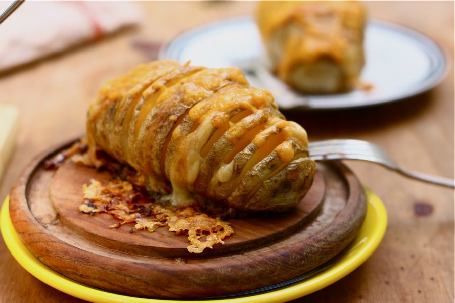 Tasty Kitchen Blog: Scalloped Hasselback Potatoes. Guest post by Adrianna Adarme of A Cozy Kitchen, recipe submitted by TK member Shelbi Keith of Look Who's Cookin' Now.