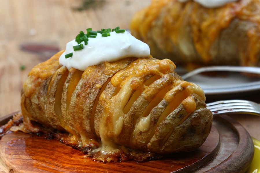 Cedar Planked Hasselback Potatoes - Life's A Tomato