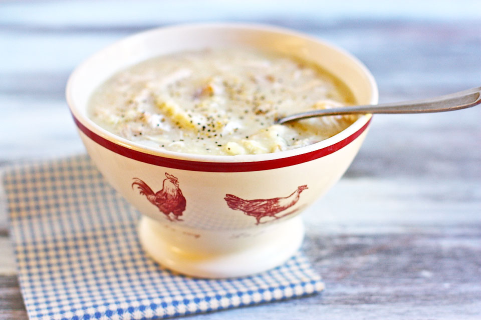 Crockpot Chicken and Dumplings with Grands Biscuits - My Heavenly Recipes