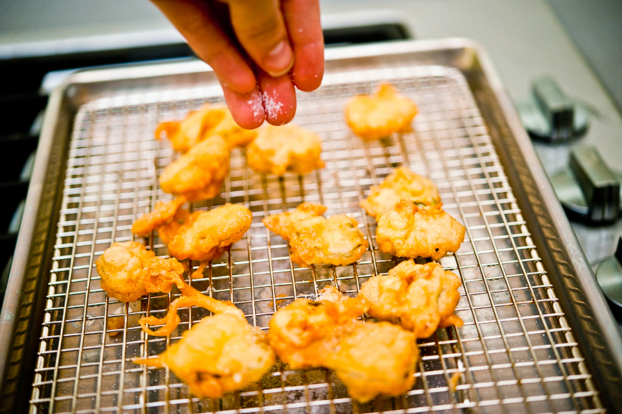 Tasty Kitchen Blog: Beer-Battered Fried Pickles. Guest post by Georgia Pellegrini, recipe submitted by TK member Kelly of Live Love Pasta.