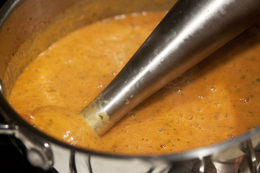 Tasty Kitchen Blog: Fiery Roasted Garlic and Tomato Soup. Guest post by Gaby Dalkin of What's Gaby Cooking, recipe submitted by TK member Ingrid Beer of The Cozy Apron.