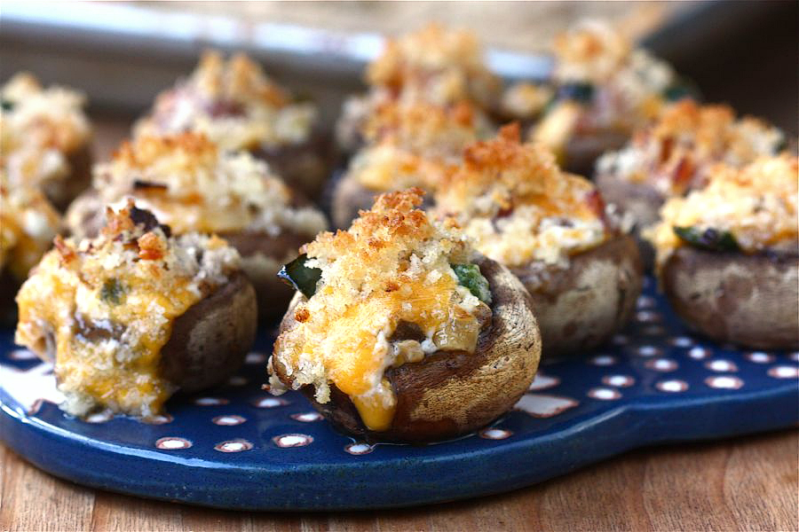 Tasty Kitchen Blog: Stuffed Mushrooms. Guest post by Adrianna Adarme of A Cozy Kitchen, recipe submitted by TK member Kelly of Evil Shenanigans.