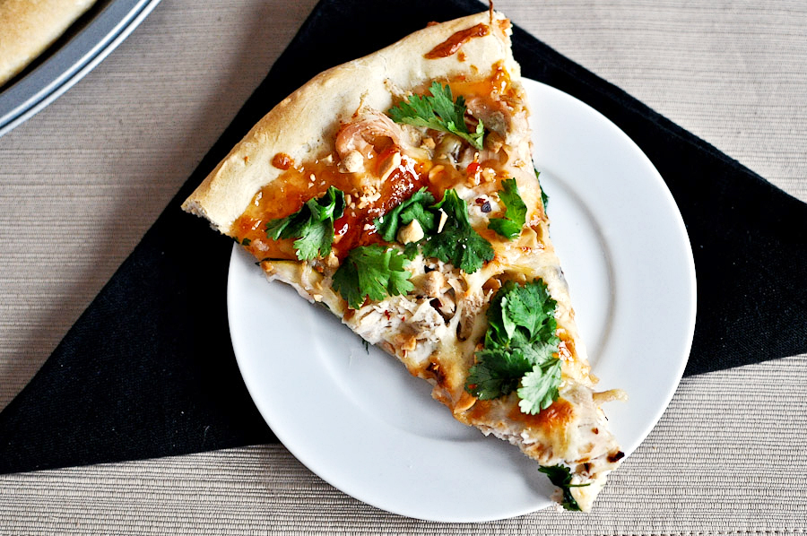 Tasty Kitchen Blog: Thai Chicken Pizza. Guest post by Jessica Merchant of How Sweet It Is, recipe submitted by TK member Dax Phillips of Simple Comfort Food.