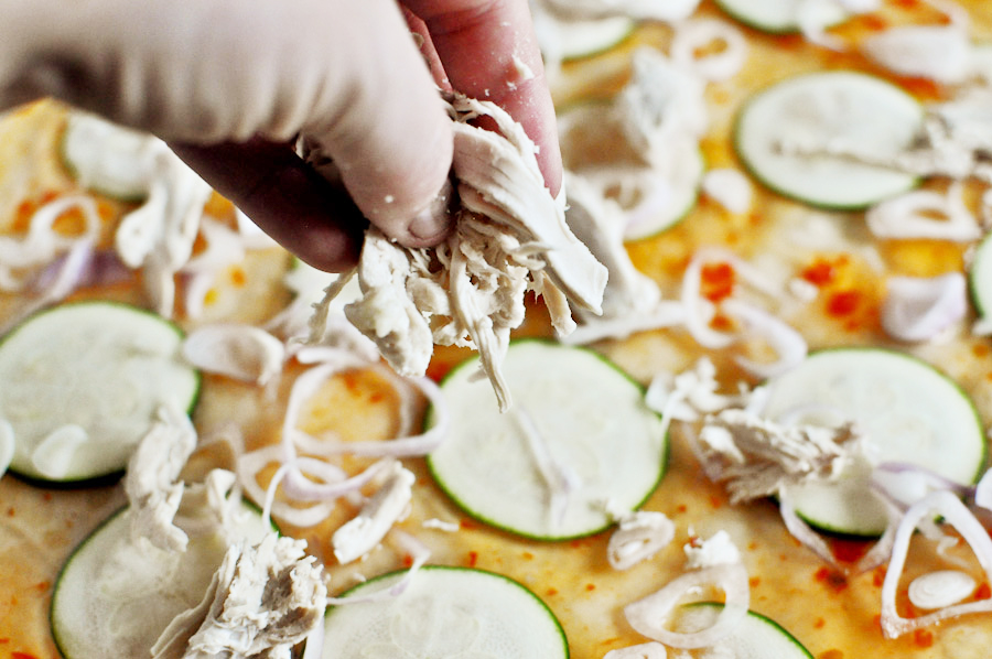 Tasty Kitchen Blog: Thai Chicken Pizza. Guest post by Jessica Merchant of How Sweet It Is, recipe submitted by TK member Dax Phillips of Simple Comfort Food.