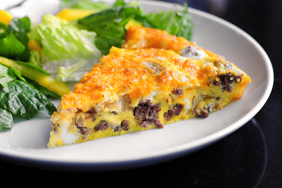 Tasty Kitchen Blog: Cheeseburger Frittata. Guest post and recipe from Amy Johnson of She Wears Many Hats.
