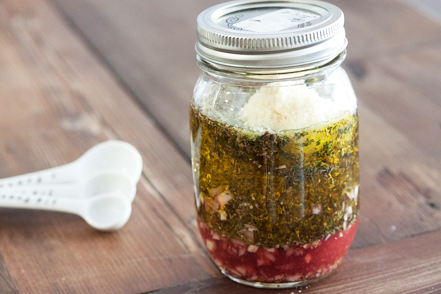 Herb Salad with Mustard Seed Dressing