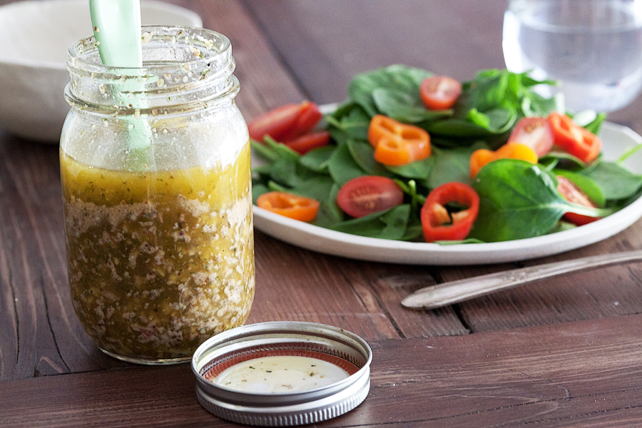 Herb Salad with Mustard Seed Dressing