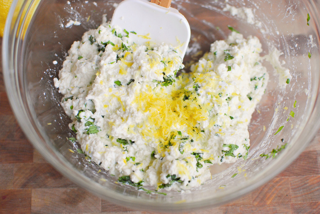 Tasty Kitchen Blog Homemade Ricotta with Lemon and Basil. Guest post by Laurie McNamara of Simply Scratch, recipe submitted by TK member Megan of Wanna Be A Country Cleaver.