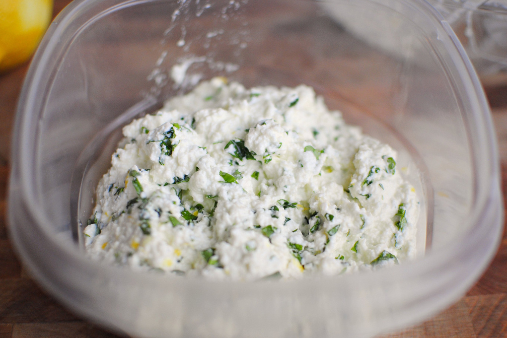 Tasty Kitchen Blog Homemade Ricotta with Lemon and Basil. Guest post by Laurie McNamara of Simply Scratch, recipe submitted by TK member Megan of Wanna Be A Country Cleaver.