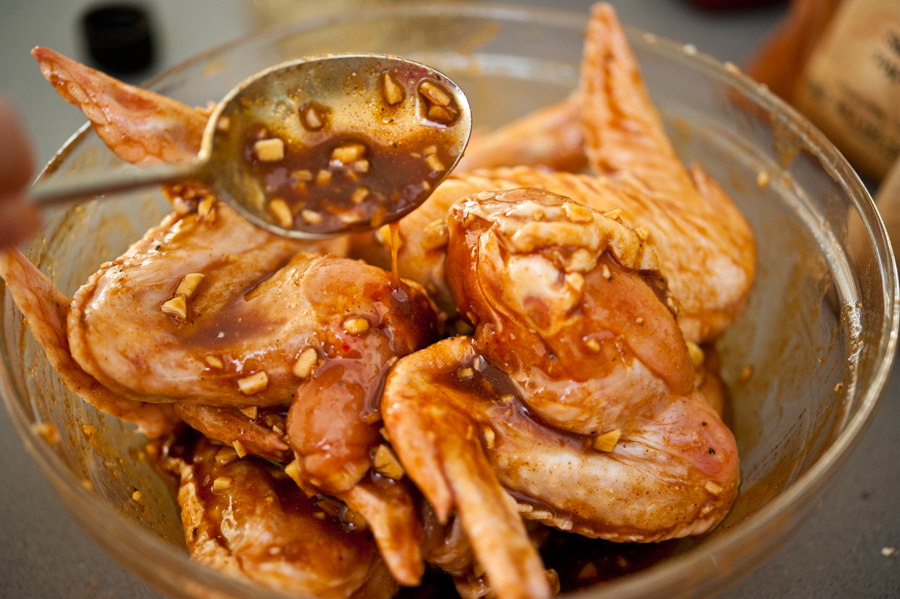 Tasty Kitchen Blog Oven Baked Chicken Wings with Sweet BBQ Sauce. Guest post by Georgia Pellegrini, recipe submitted by TK member Kristen of Dine and Dish.