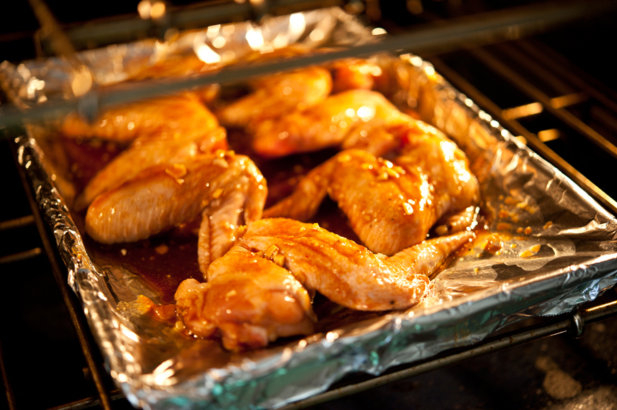 Tasty Kitchen Blog Oven Baked Chicken Wings with Sweet BBQ Sauce. Guest post by Georgia Pellegrini, recipe submitted by TK member Kristen of Dine and Dish.