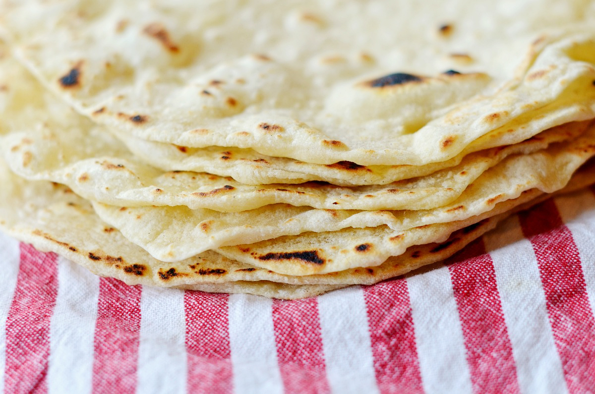 Tasty Kitchen Blog: Healthy Homemade Tortillas. Guest post by Maggy Keet of Three Many Cooks, recipe submitted by TK member KGSouthernComfort of Life in the A-Frame.