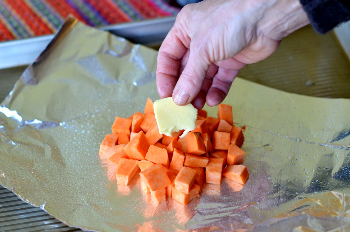 Tasty Kitchen Blog: Sweet Potato Foil Packs. Guest post by Maggy Keet of Three Many Cooks, recipe submitted by TK member Natalie Perry of Perry's Plate.