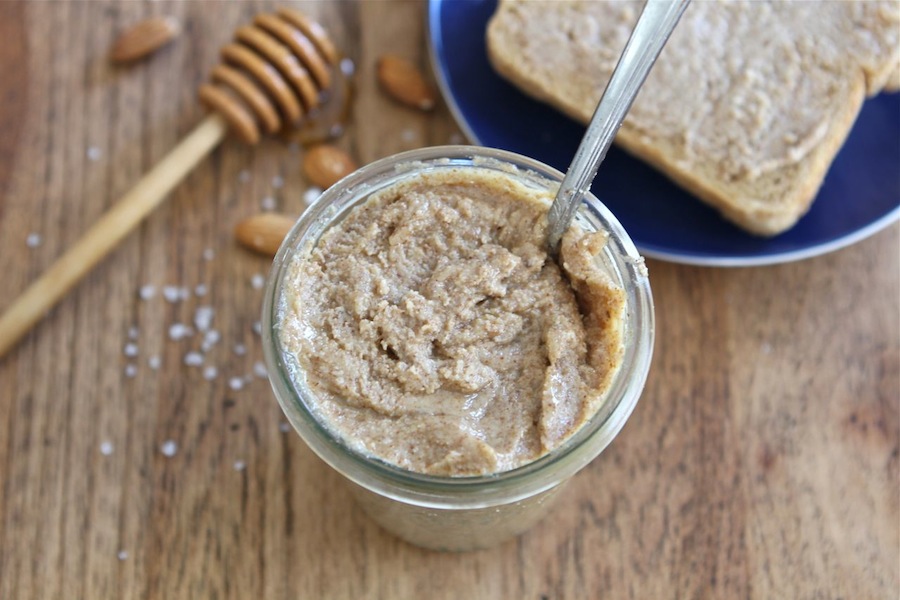 Tasty Kitchen Blog: Sea Salt and Honey Almond Butter. Guest post by Maria Lichty of Two Peas and Their Pod, recipe submitted by TK member Erin of Naturally Ella.