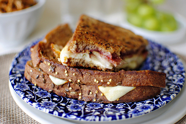 Tasty Kitchen Blog: Bacon, Pear & Raspberry Grilled Cheese. Guest post by Laurie McNamara of Simply Scratch, recipe submitted by TK member Lindsay of Pinch of Yum.