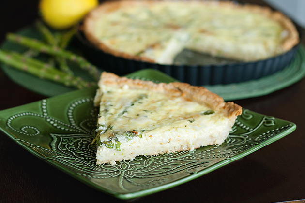 Tasty Kitchen Blog: Skillet Asparagus Tart. Guest post by Amber Potter of Sprinkled with Flour, recipe submitted by TK member Claire of A Realistic Nutritionist.