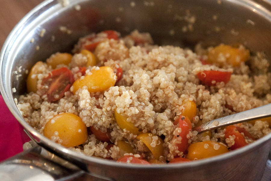 Tasty Kitchen Blog: Quinoa Salad with Roasted Tomatoes and Avocado. Guest post by Gaby Dalkin of What's Gaby Cooking, recipe submitted by TK member Kelsey of K&K Test Kitchen.