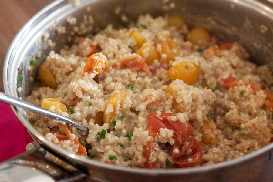 Tasty Kitchen Blog: Quinoa Salad with Roasted Tomatoes and Avocado. Guest post by Gaby Dalkin of What's Gaby Cooking, recipe submitted by TK member Kelsey of K&K Test Kitchen.