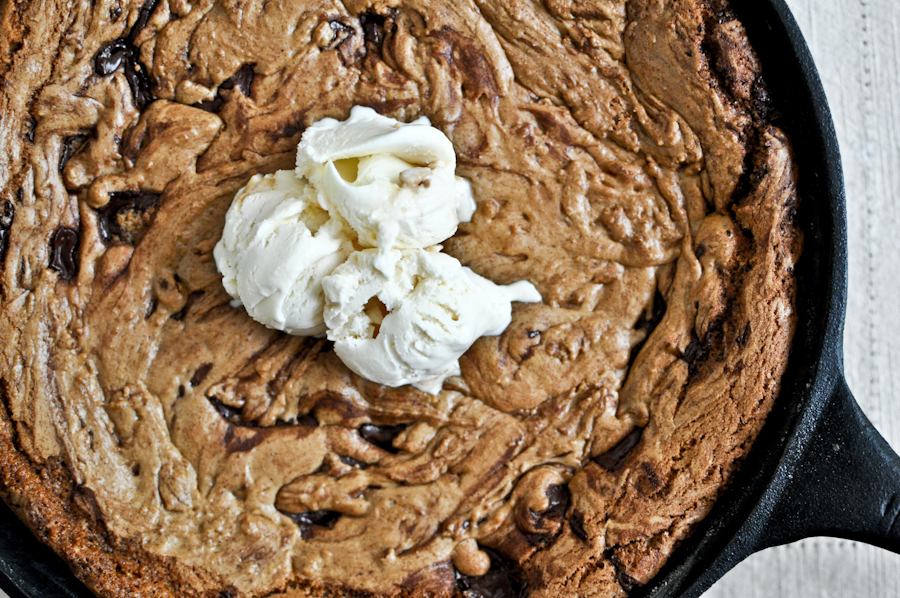 Tasty Kitchen Blog: Chocolate Chip Skillet Cookie. Guest post by Jessica Merchant of How Sweet It Is, recipe submitted by TK member Jaime of Sophistimom.